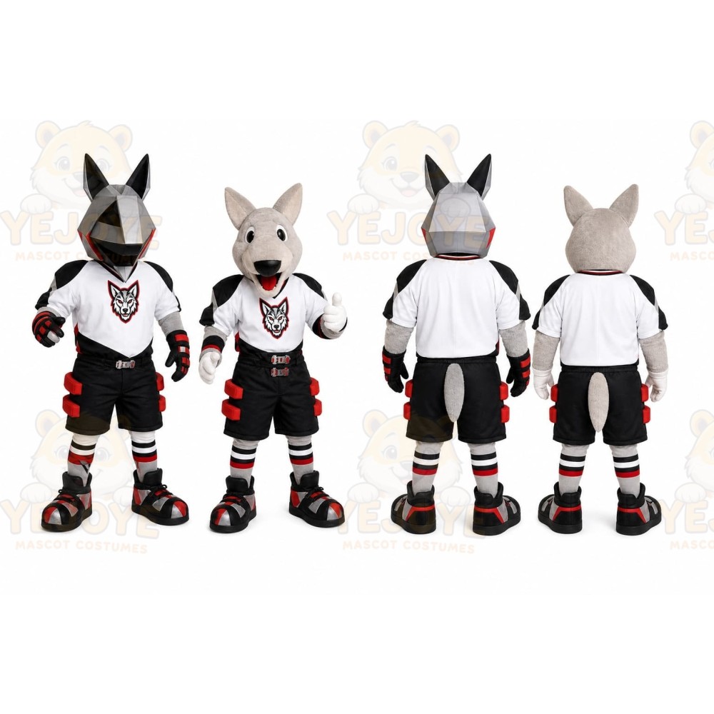 Hockey Wolf Set Mascot Costume
