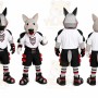 Hockey Wolf Set Mascot Costume