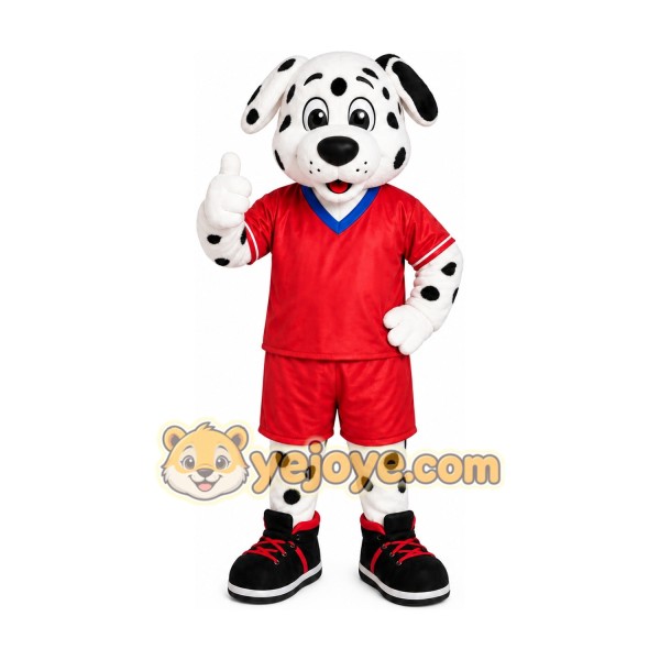 Dalmatian Red Jersey Mascot Costume