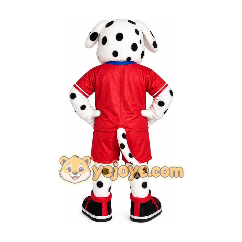 Dalmatian Red Jersey Mascot Costume Dalmatian Red Jersey Mascot Costume