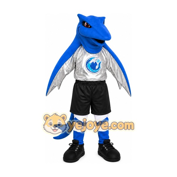 Blue Shark Hockey Mascot Costume