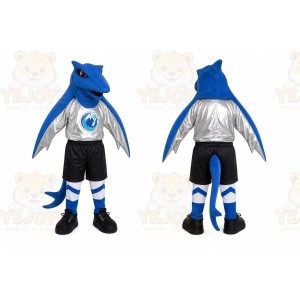 Blue Shark Hockey Mascot Costume
