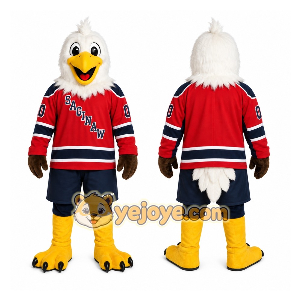 Eagle Red Jersey Mascot Costume