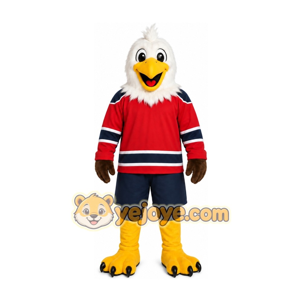 Eagle Red Jersey Mascot Costume