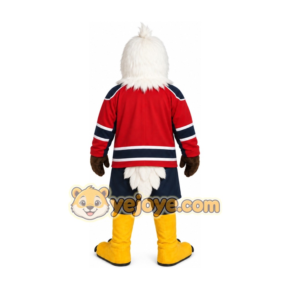 Eagle Red Jersey Mascot Costume
