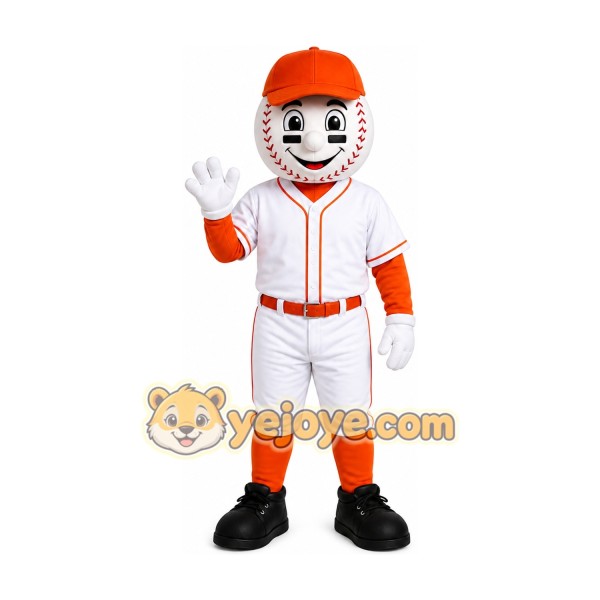 Orange Baseball Boy Mascot Costume