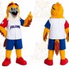 Yellow Falcon Mascot Costume Adult Size