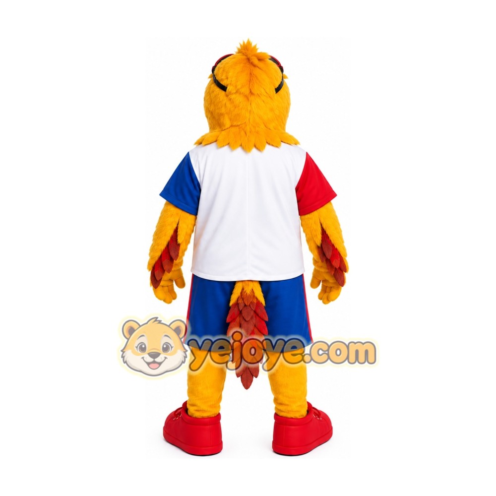 Yellow Falcon Mascot Costume Adult Size Yellow Falcon Mascot Costume Adult Size