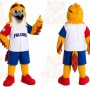 Yellow Falcon Mascot Costume Adult Size