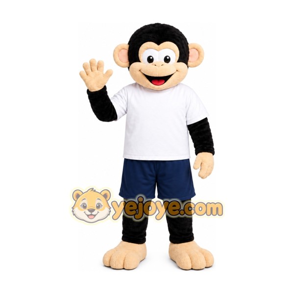 Monkey R Shirt Mascot Costume Monkey R Shirt Mascot Costume