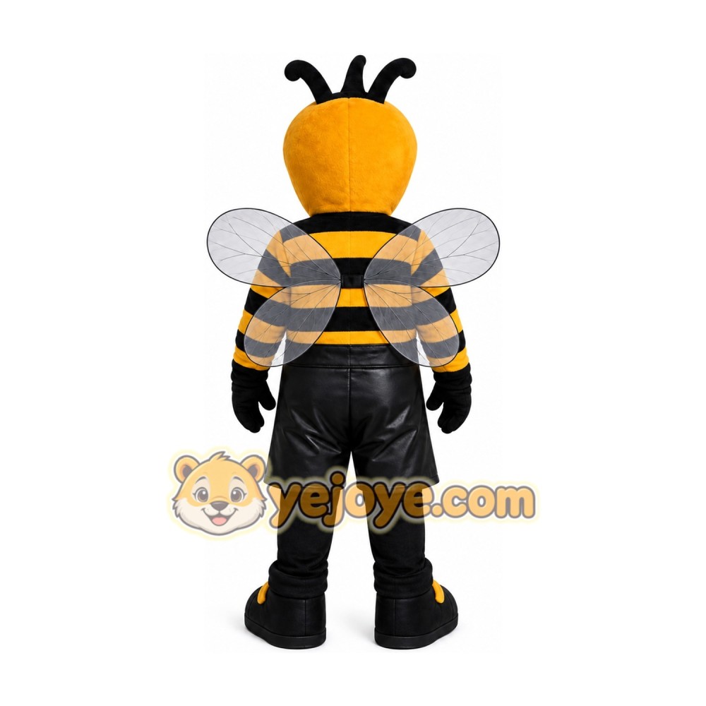 Black Bee Mascot Costume Black Bee Mascot Costume