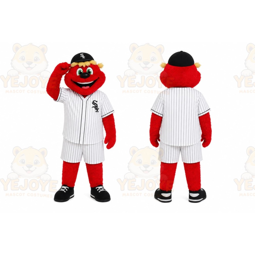 Red Baseball Boy Mascot Costume