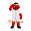 Red Baseball Boy Mascot Costume Red Baseball Boy Mascot Costume