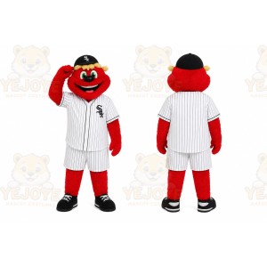 Red Baseball Boy Mascot Costume