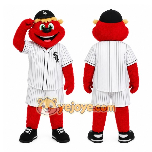 Red Baseball Boy Mascot Costume