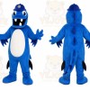 Cute Blue Dinosaur Mascot Costume Adult Size