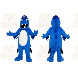 Cute Blue Dinosaur Mascot Costume Adult Size
