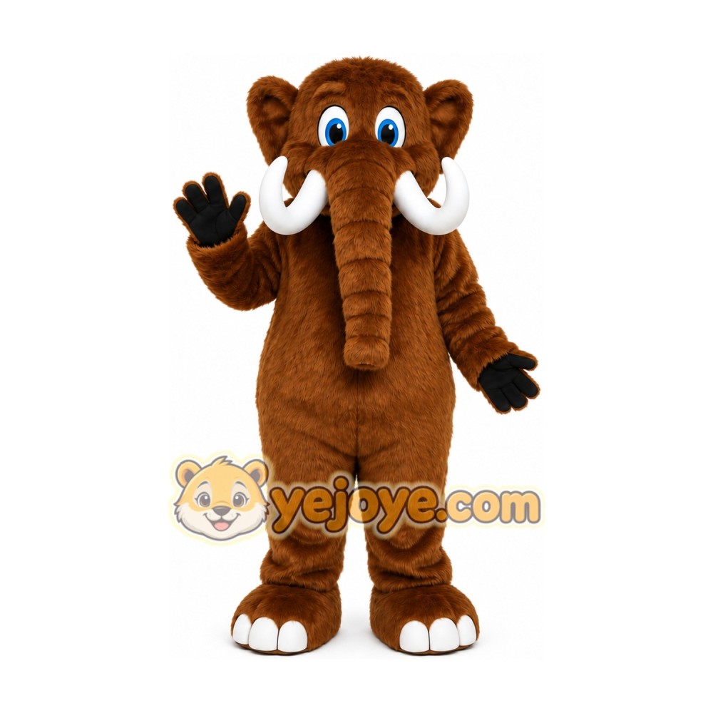 Brown Mammoth Mascot Costume Brown Mammoth Mascot Costume
