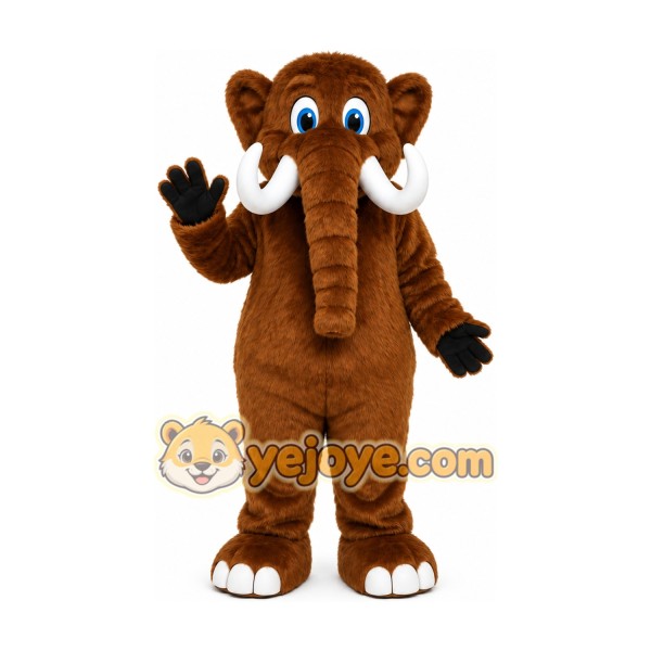 Brown Mammoth Mascot Costume