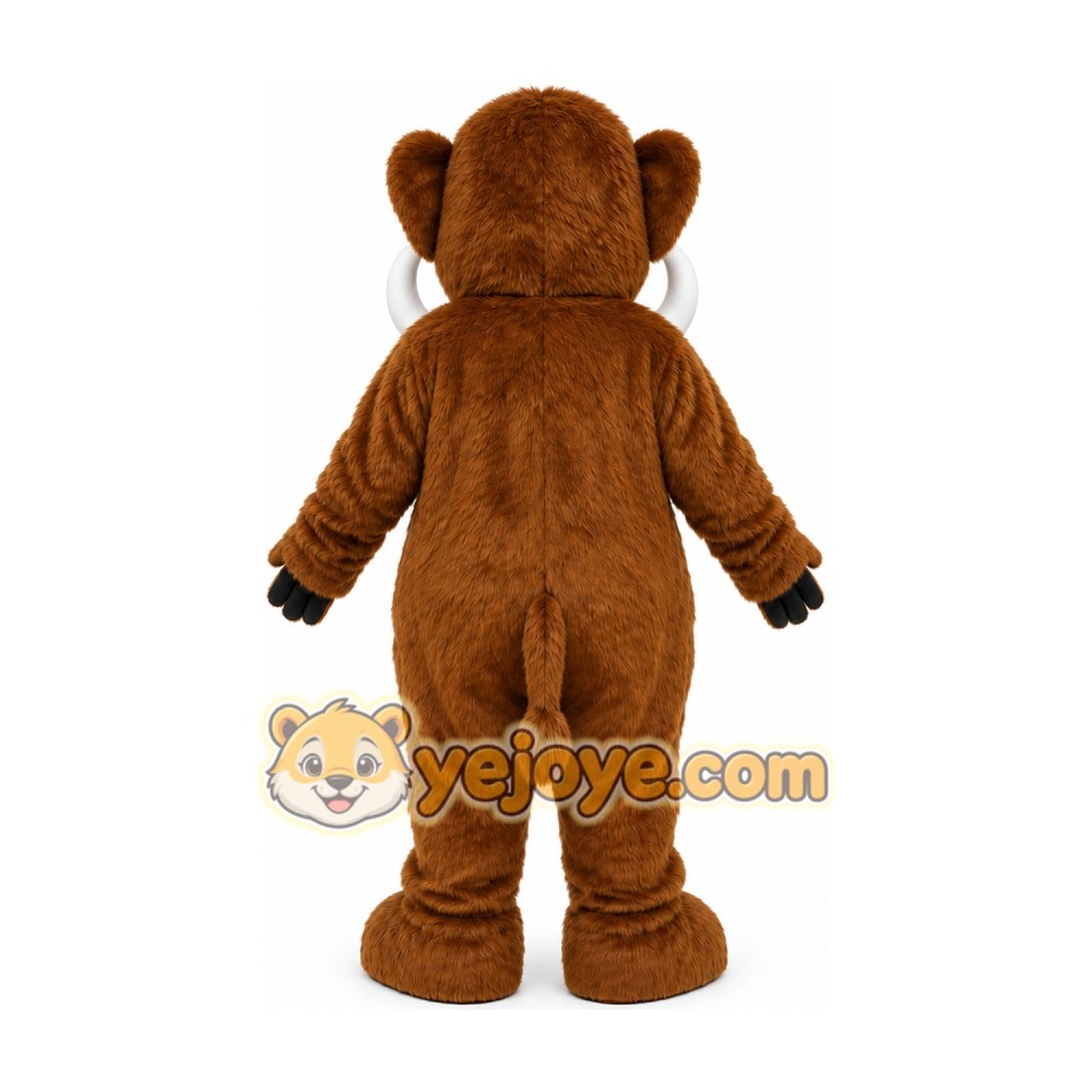 Brown Mammoth Mascot Costume Brown Mammoth Mascot Costume