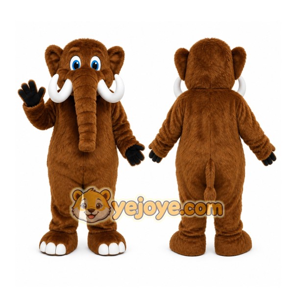 Brown Mammoth Mascot Costume