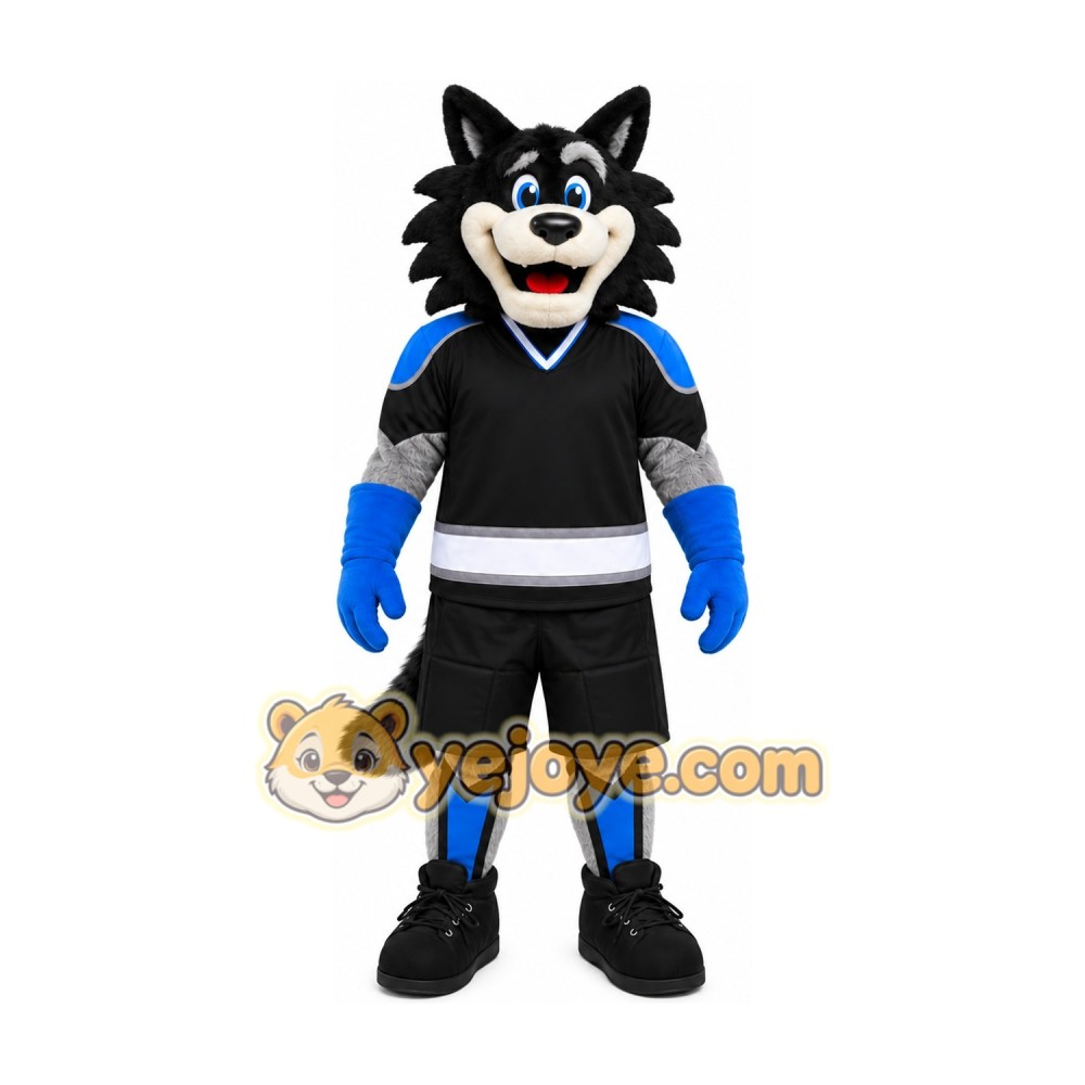 Black Wolf Sports Mascot Costume