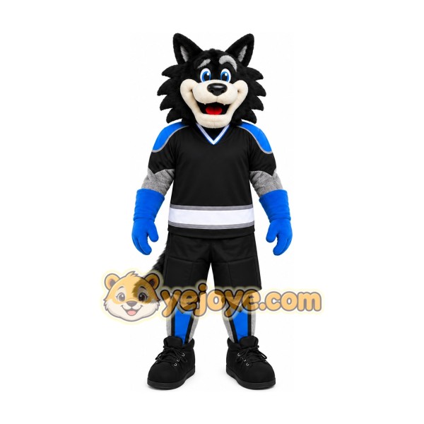 Black Wolf Sports Mascot Costume