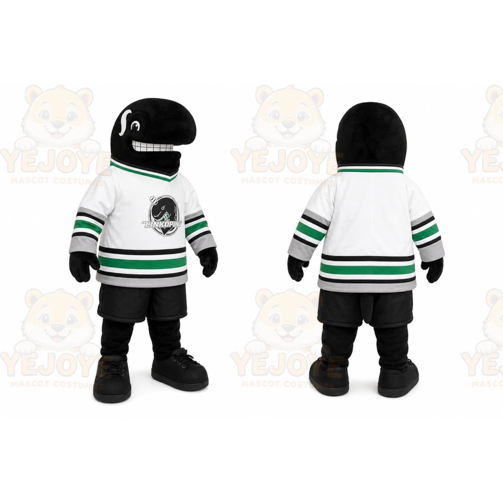 Black and White Orca Mascot Costume Adult Size