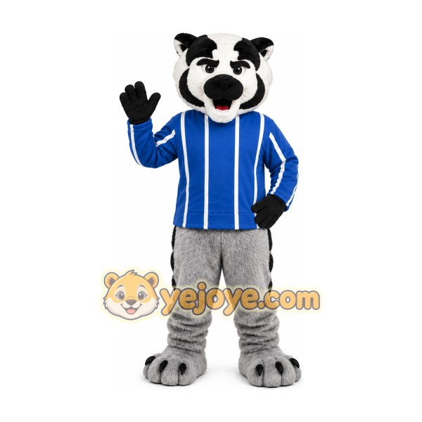 Black and White Badger Mascot Costume Black and White Badger Mascot Costume