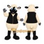 Black White Sheep Mascot Costume