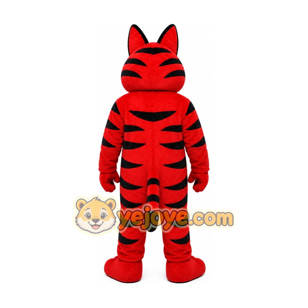 Red Tiger Mascot Costume Red Tiger Mascot Costume