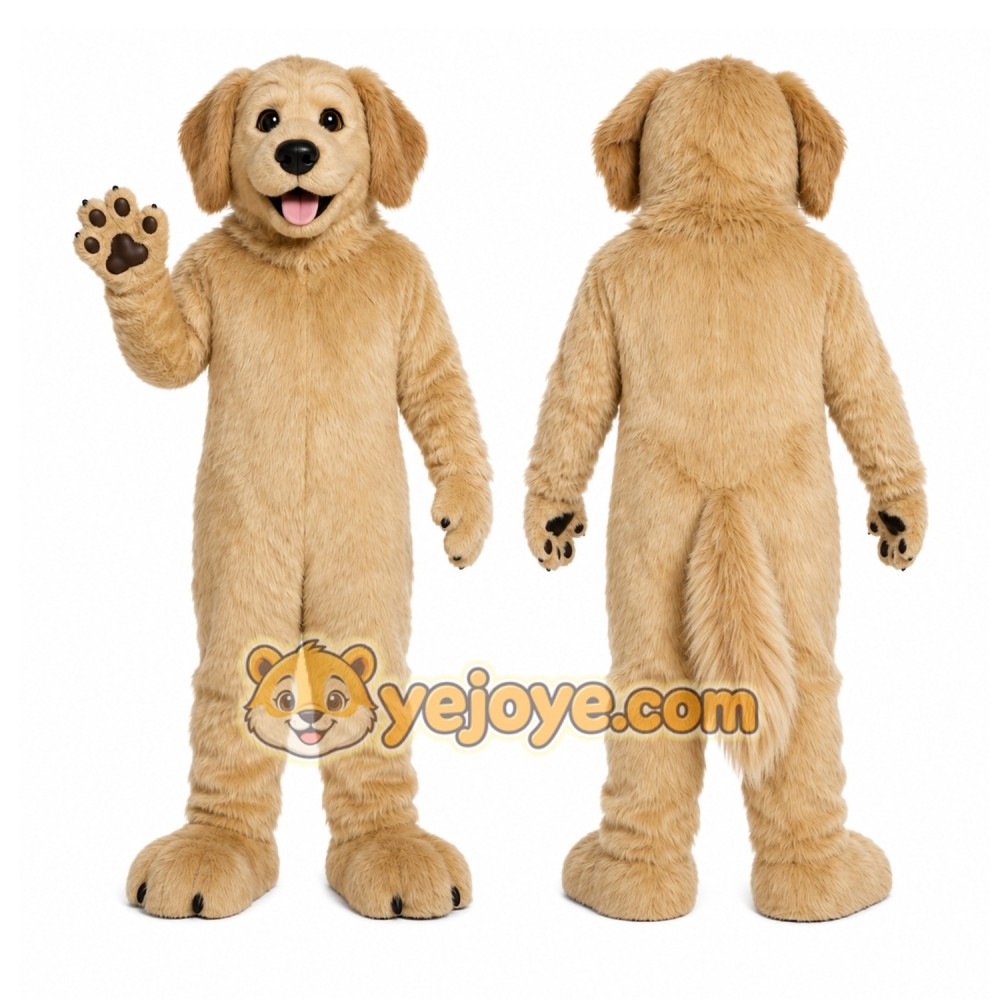 Beige Puppy Mascot Costume