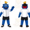 Blue Furry Monster Mascot Costume