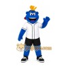 Blue Furry Monster Mascot Costume Blue Furry Monster Mascot Costume