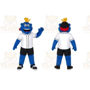 Blue Furry Monster Mascot Costume