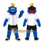 Blue Furry Monster Mascot Costume