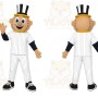 Cartoon Baseball Mascot Costume Adult Size