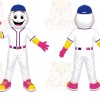 White Sports Character Mascot Costume