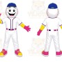 White Sports Character Mascot Costume