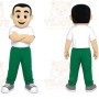 Cartoon Boy Green Pants Mascot Costume
