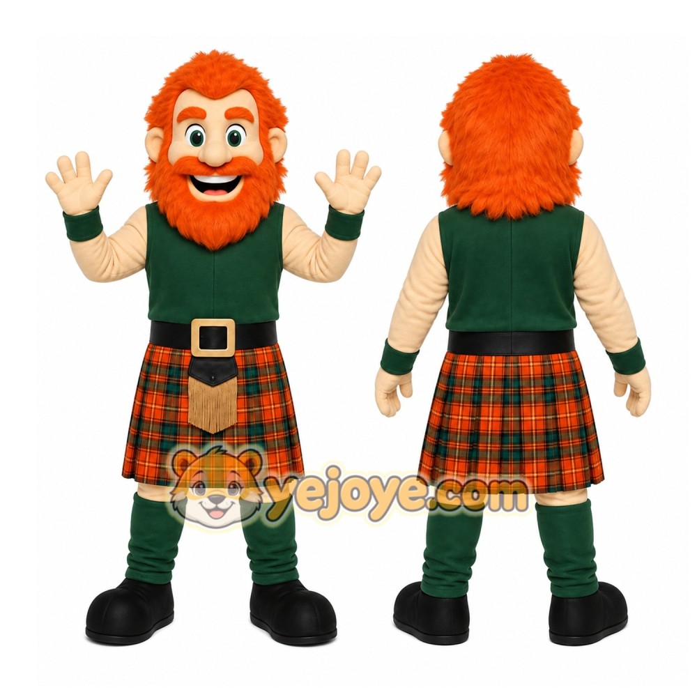 Orange Hair Girl Mascot Costume Orange Hair Girl Mascot Costume