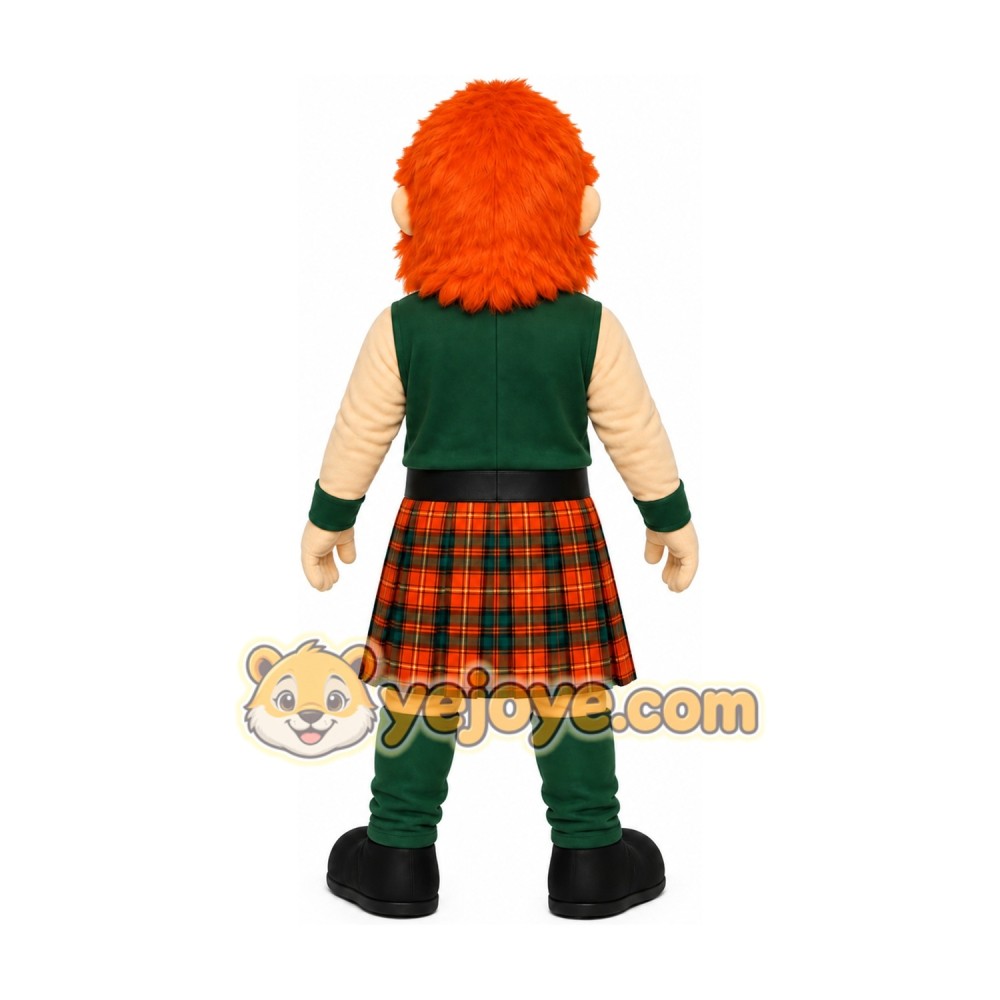 Orange Hair Girl Mascot Costume Orange Hair Girl Mascot Costume