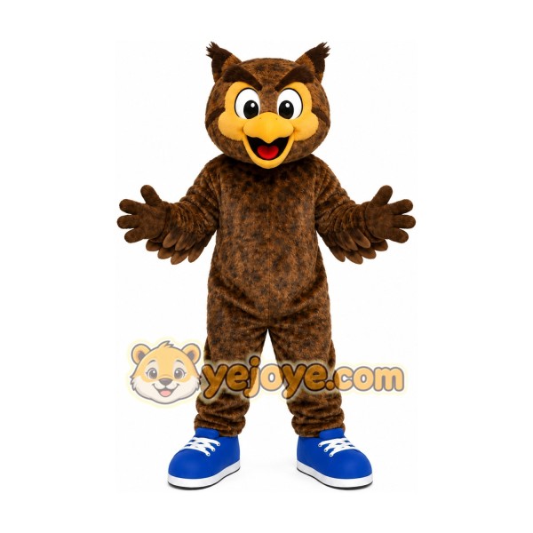 Brown Owl Mascot Costume Adult Size