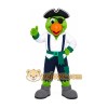 Green Parrot Referee Mascot Costume Green Parrot Referee Mascot Costume
