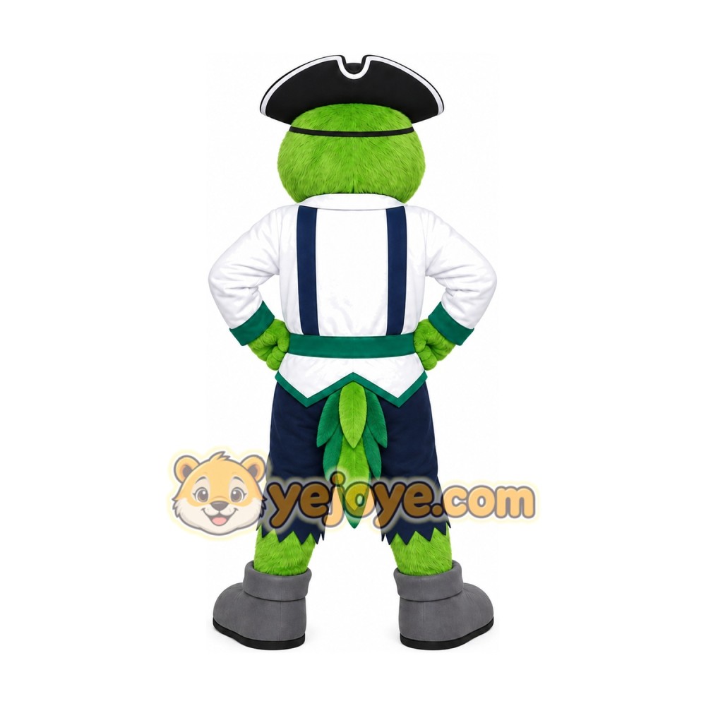 Green Parrot Referee Mascot Costume Green Parrot Referee Mascot Costume