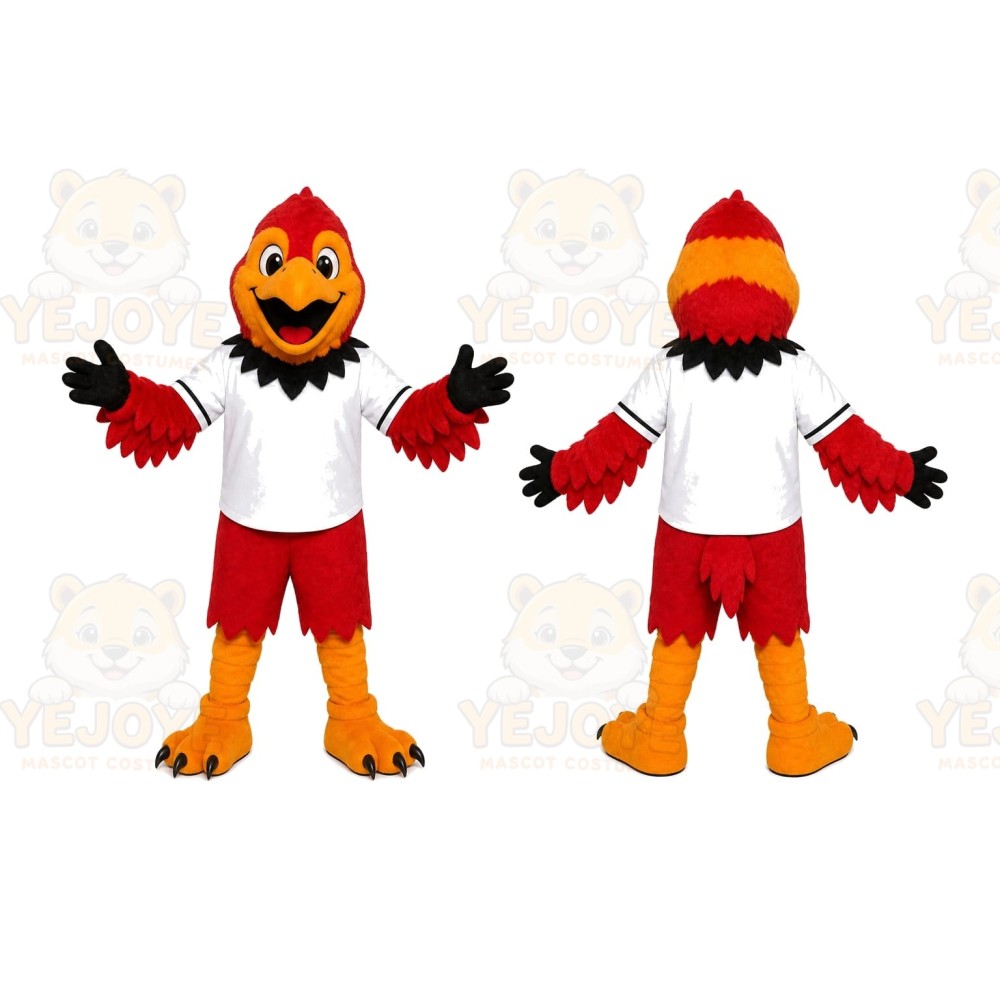 Cartoon Cardinal Mascot Costume Adult Size