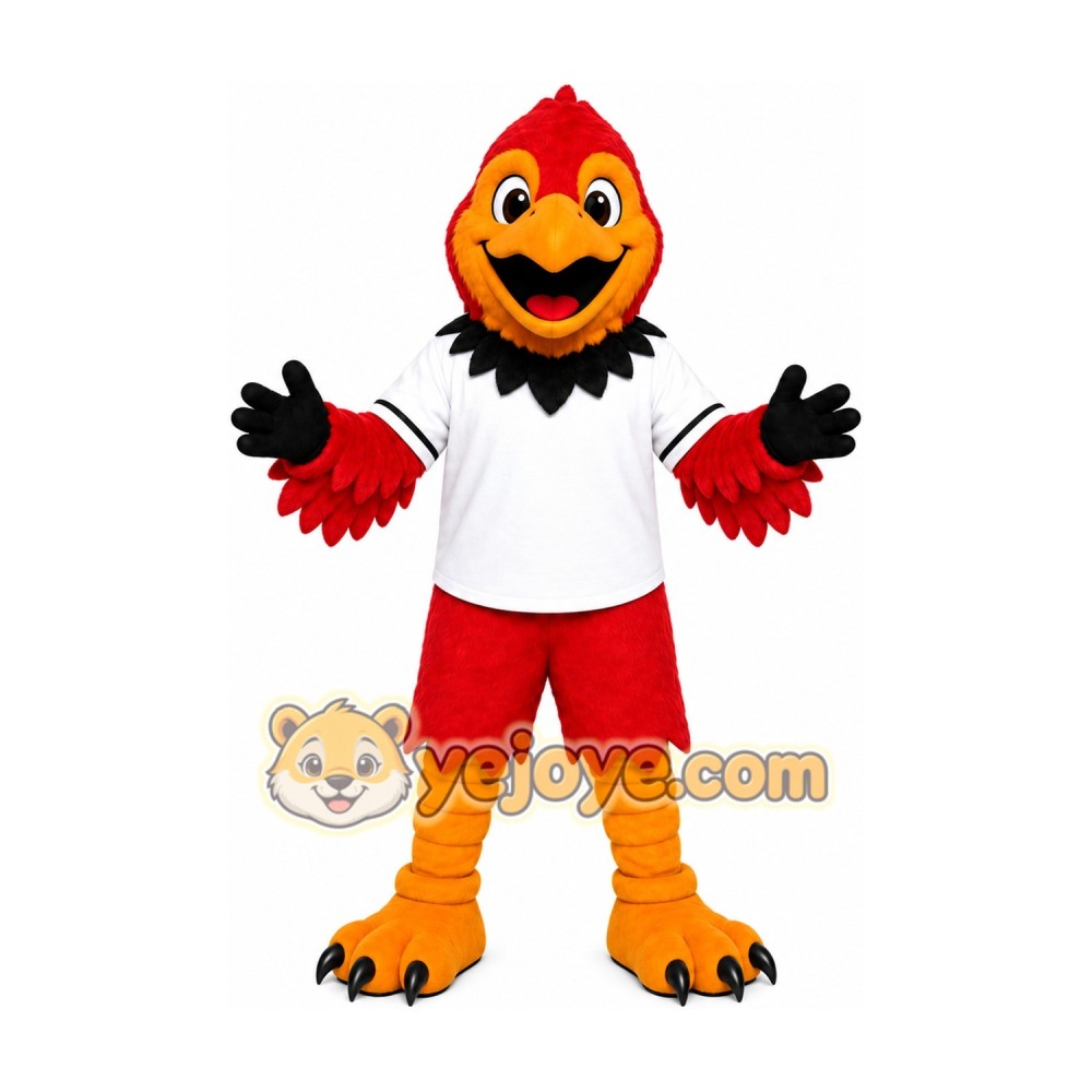 Cartoon Cardinal Mascot Costume Adult Size