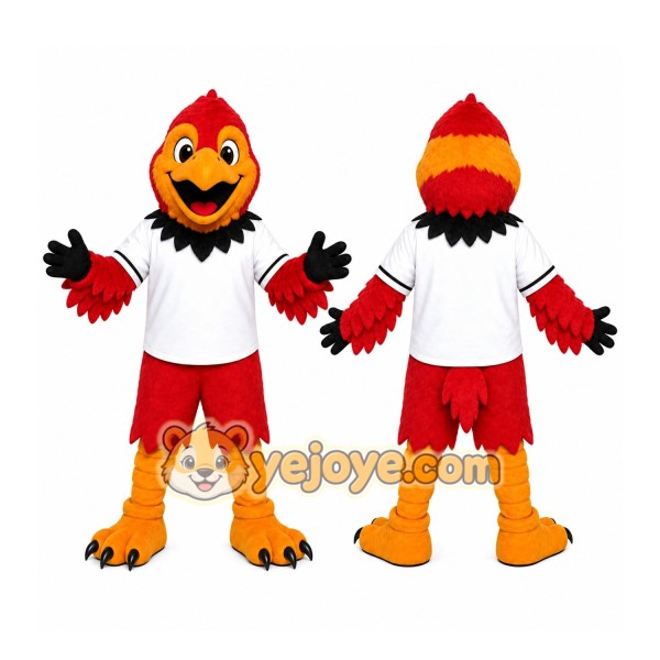 Cartoon Cardinal Mascot Costume Adult Size