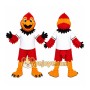Cartoon Cardinal Mascot Costume Adult Size