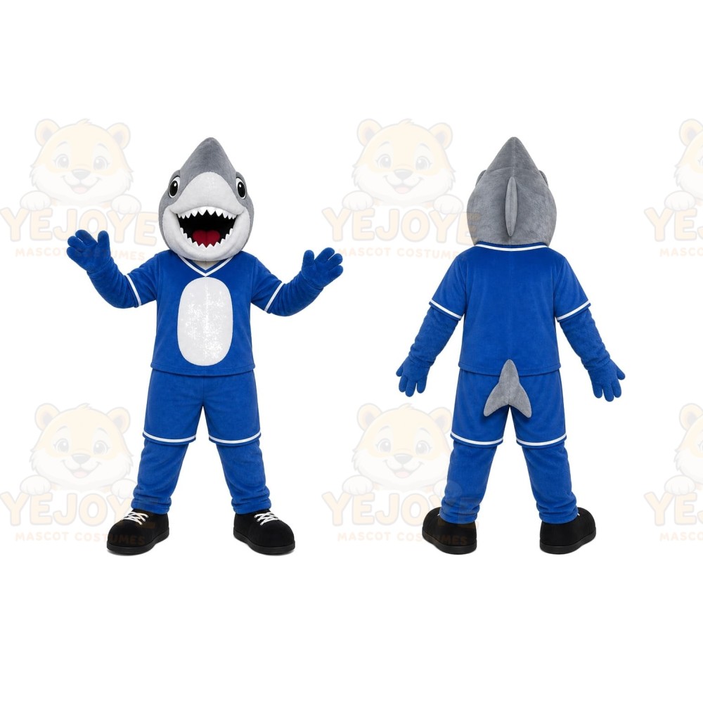 Blue Shark Mascot Costume